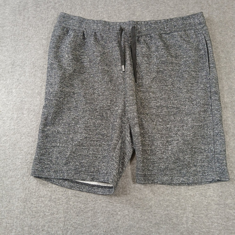 Berkley Jensen Knit Lounge Shorts Mens XXL Gray Marled Drawstring Casual